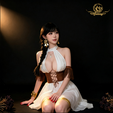 "Pure Love Goddess" 💓Western Retro Style Bondage Design Lingerie Set🤠