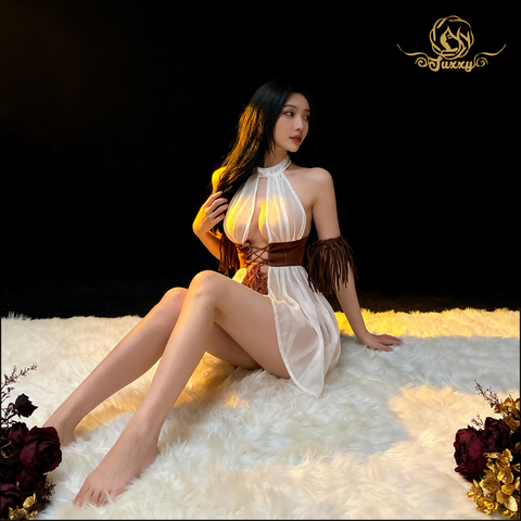 "Pure Love Goddess" 💓Western Retro Style Bondage Design Lingerie Set🤠