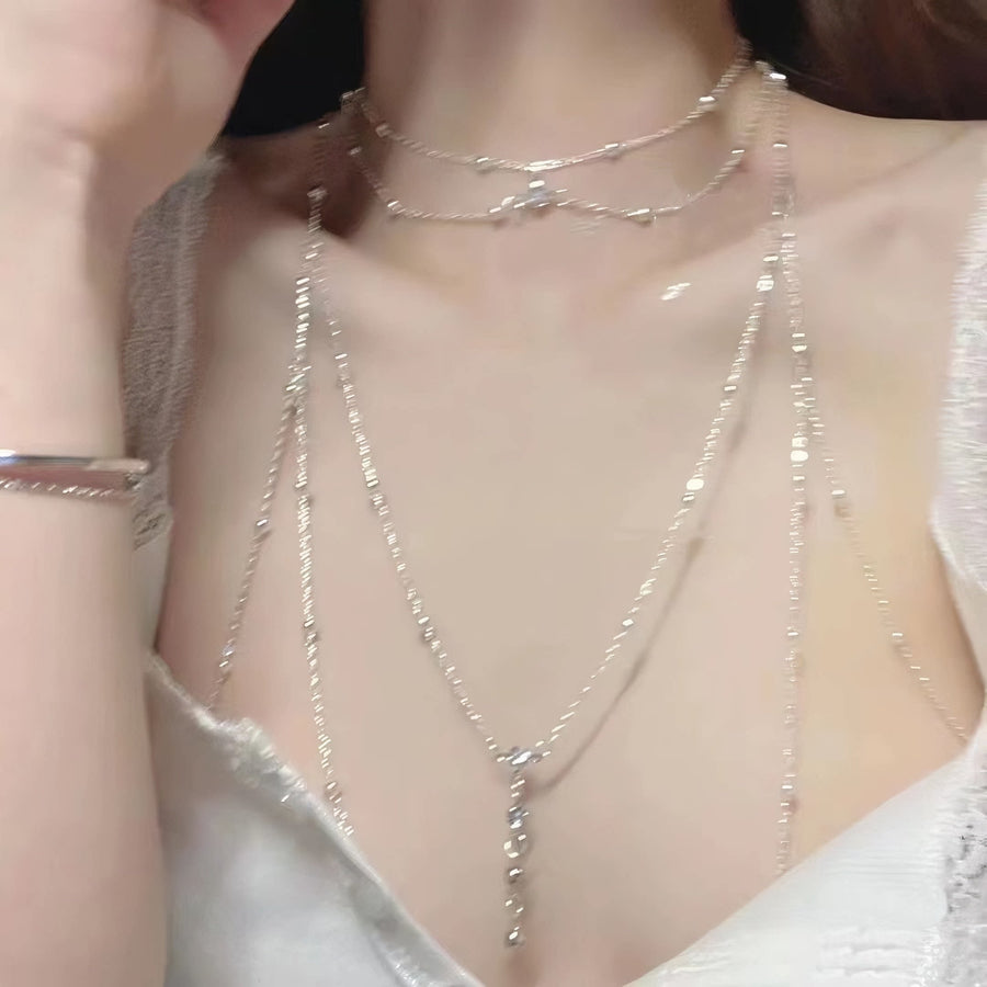 สร้อยคอหวานๆ โซ่หน้าอก ชุดเครื่องประดับเมด