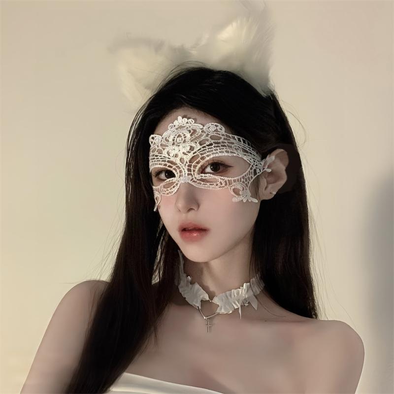Mascot Blindfold Mesh Lace Halloween Costume, Affordable