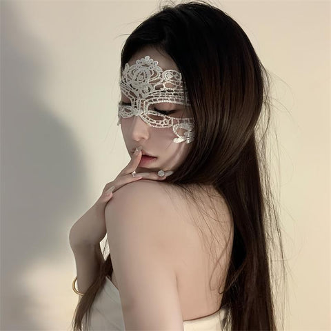 Mascot Blindfold Mesh Lace Halloween Costume, Affordable