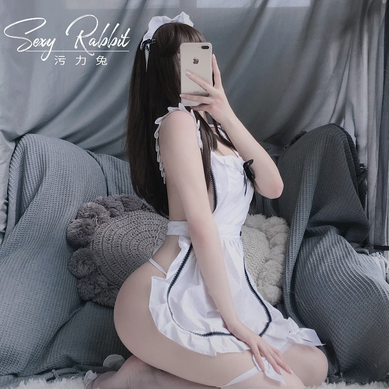 💋ชุดยั่วผัว ชุดคอสเพลย์ ชุดแม่บ้าน ผ้าใส่สบาย ชุดปาร์ตี้ นุ่ม สบาย
