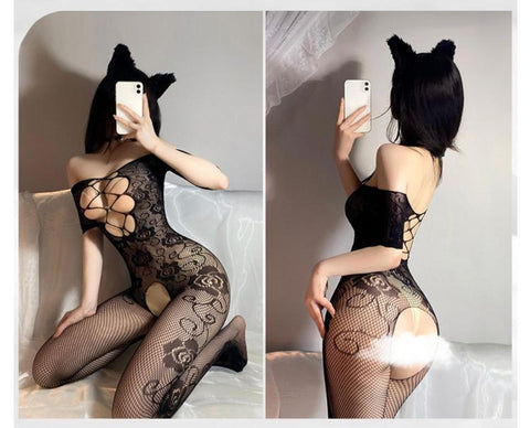 🕸️ เซ็ตถุงน่องตาข่าย · ยืดหยุ่นกระชับ เนื้อผ้าโปร่ง