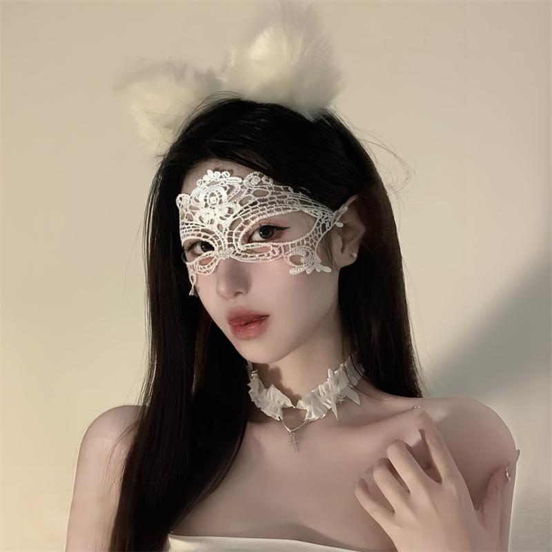 Mascot Blindfold Mesh Lace Halloween Costume, Affordable