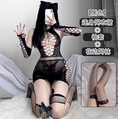 ⚡ ชุดบอดี้สูทโปร่งใส + ชุดนอนตาข่าย · ผ้านุ่มสบาย สินค้าคุณภาพ